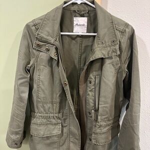 Green military army cargo style jacket